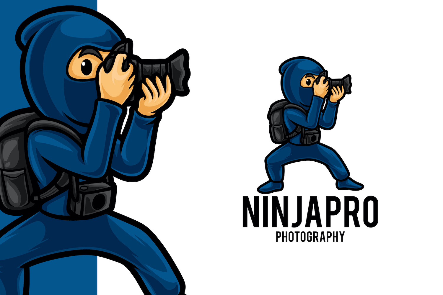 Photographer Ninja Logo Template