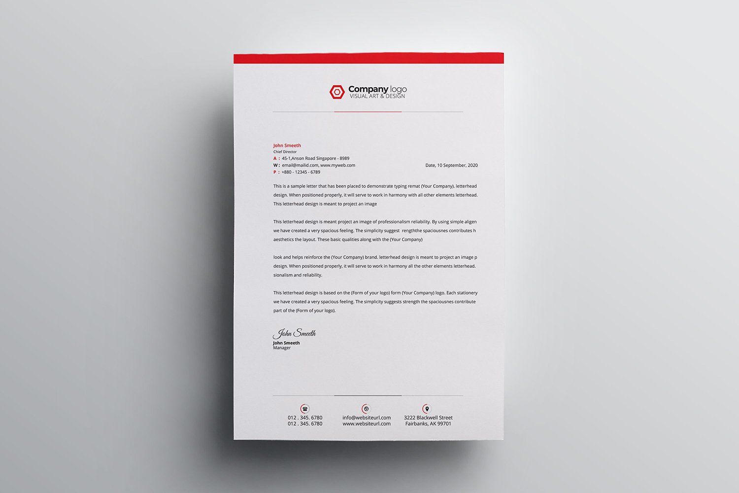 Letterhead - Corporate Identity Template