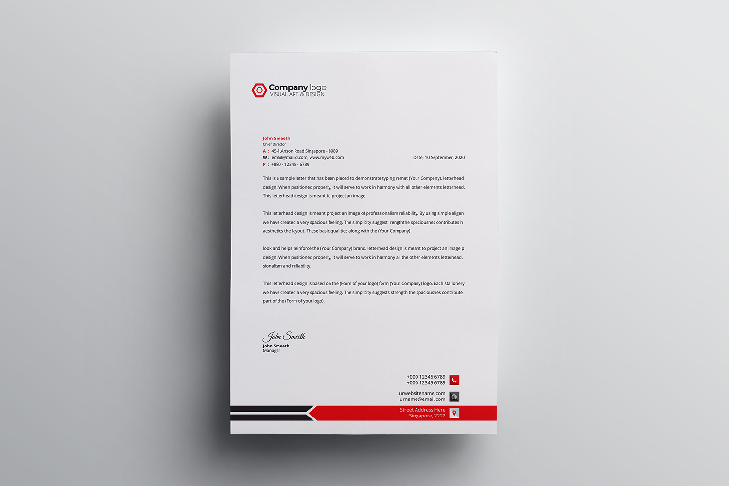 Letterhead - Corporate Identity Template