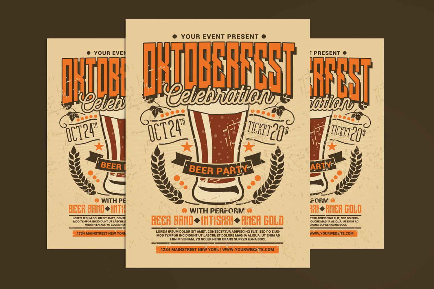 Oktoberfest Celebration Flyer - Corporate Identity Template