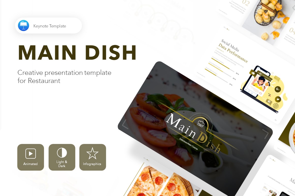 Main Dish Restaurant Presentation - Keynote template