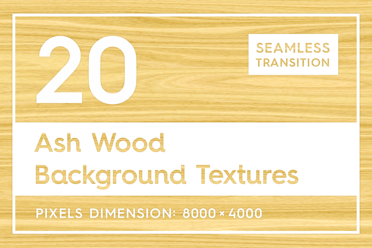 20 Seamless Ash Wood Textures Background