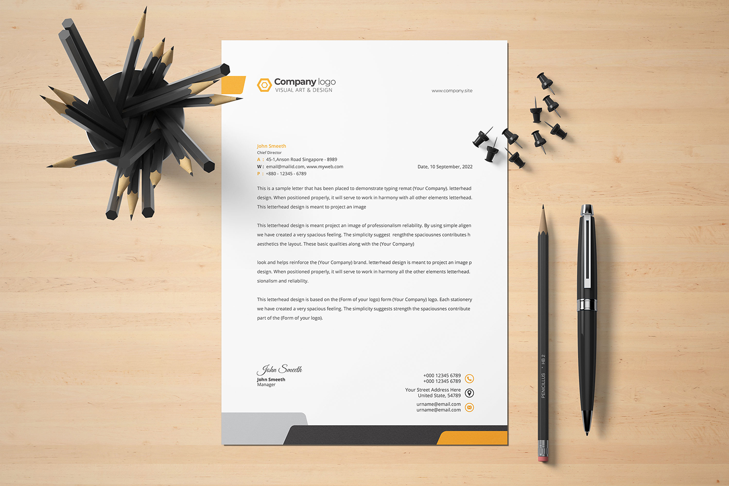 Letterhead - Corporate Identity Template