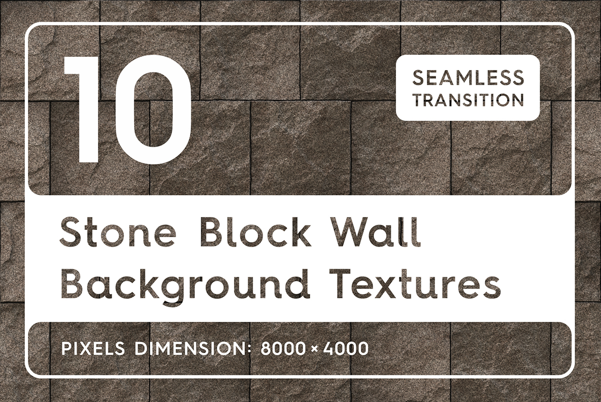 10 Stone Block Wall Textures Background