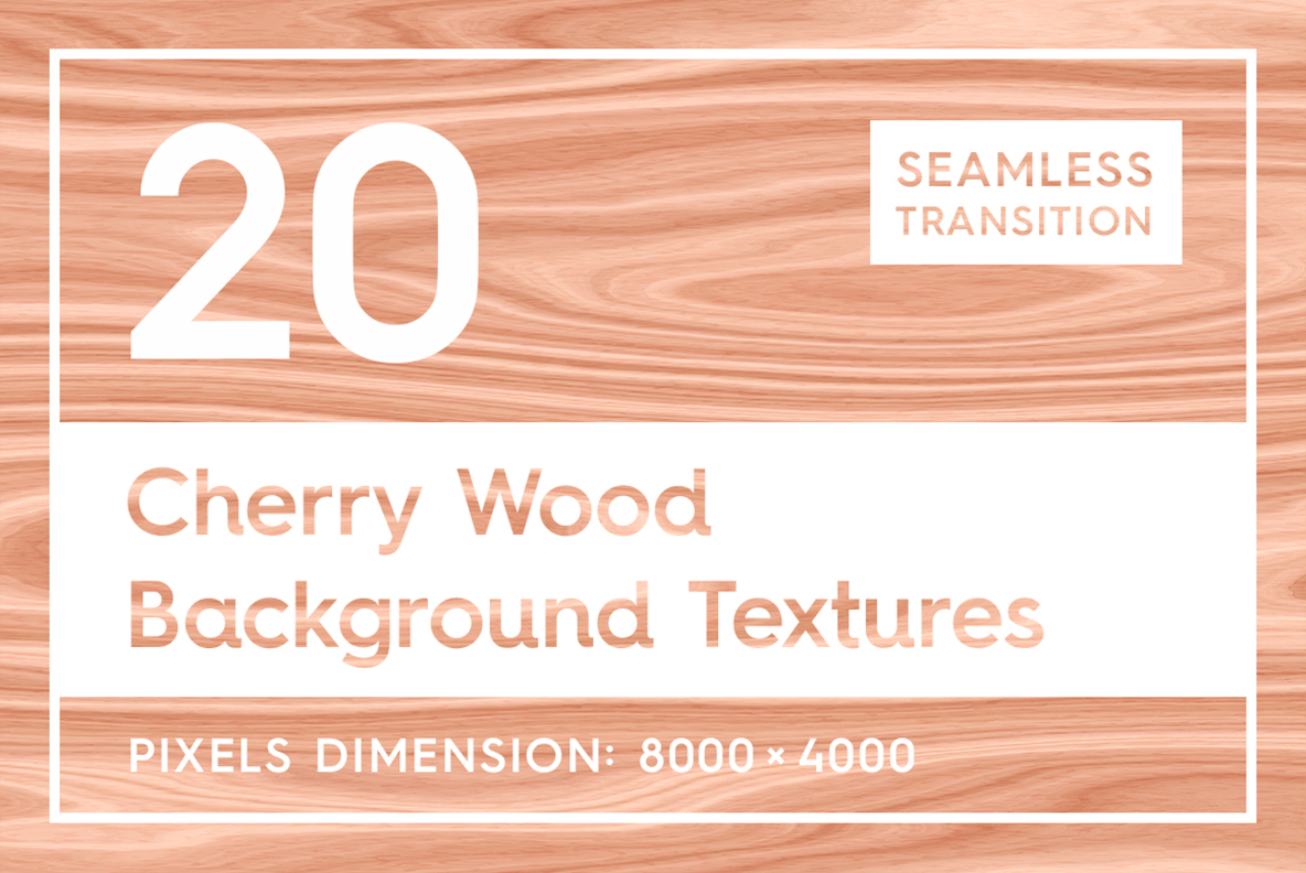 20 Seamless Cherry Wood Textures Background