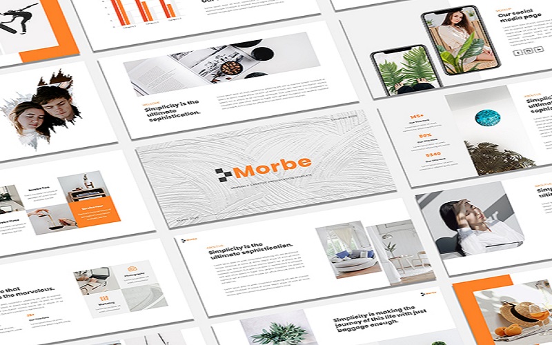 Morbe - Minimal & Creative  Presentation PowerPoint template