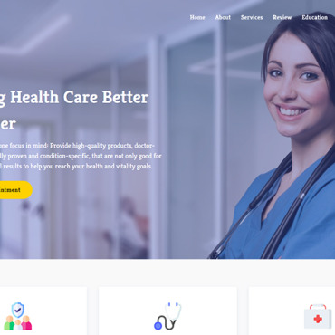 Clinic Doctor Landing Page Templates 114020