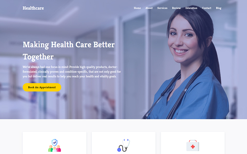 Healthcare - Doctor & Medical Clinic Landing Page Template