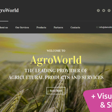 Agri Agriculture Moto CMS 3 Templates 114021
