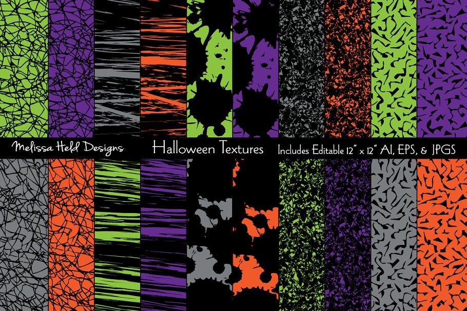 Halloween Vector Textures Background