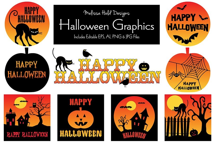 Halloween Vector Graphics - Illustration