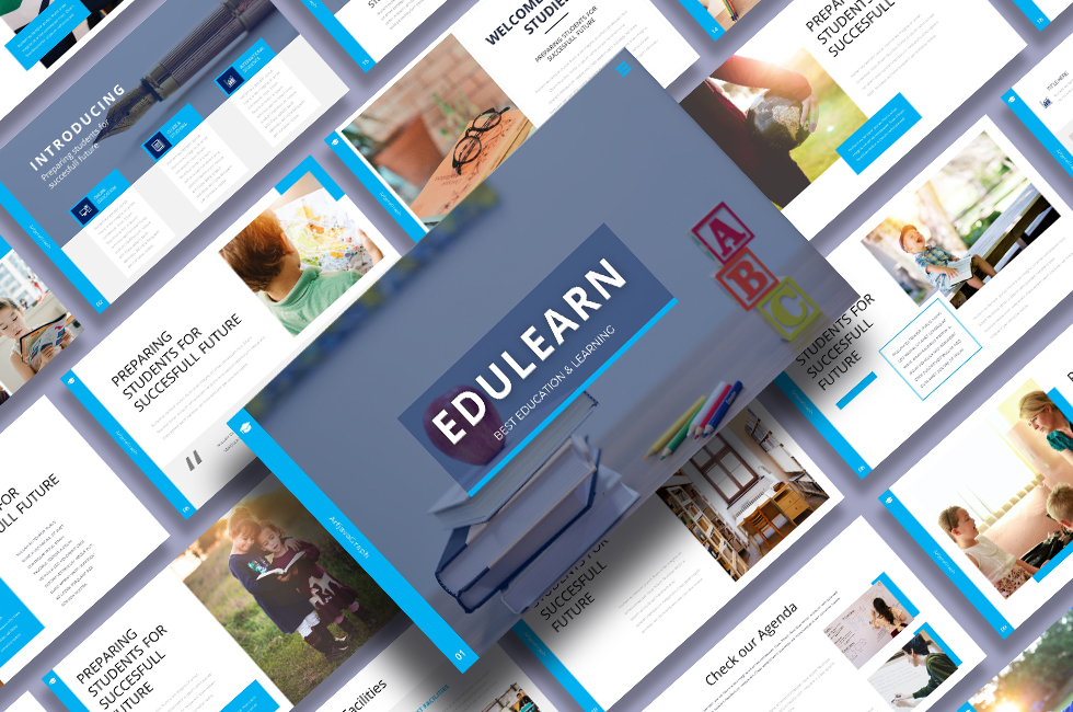 Edulearn - Education And Learning PowerPoint template