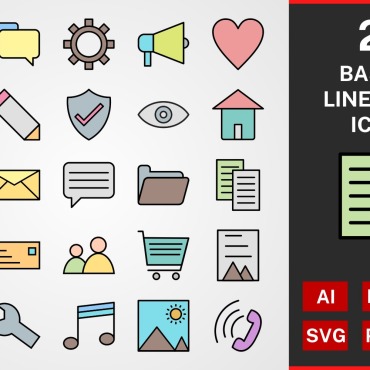 Icons Linear Icon Sets 114708