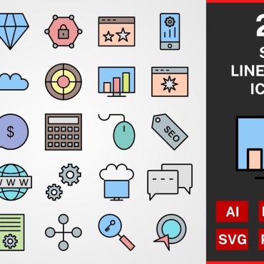 Icons Linear Icon Sets 114715