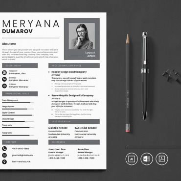 Cv Minimalist Resume Templates 114717