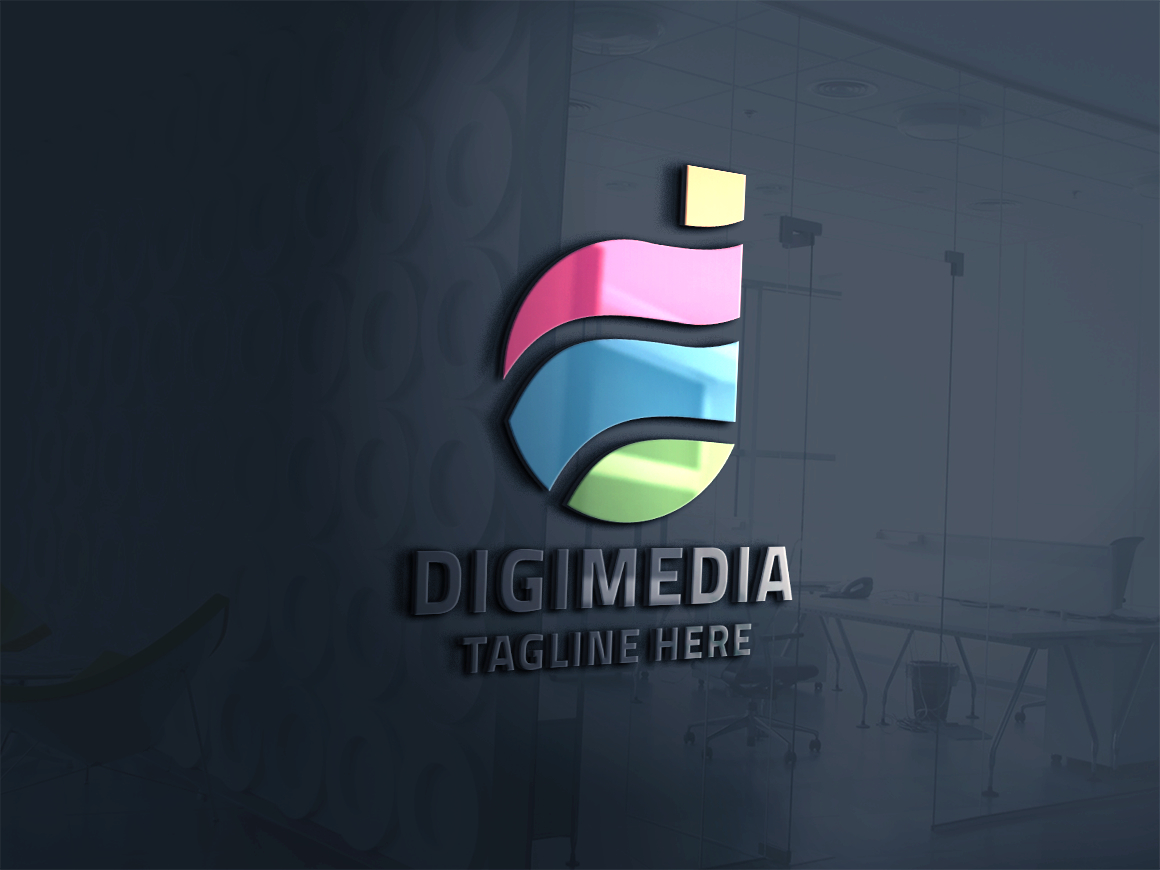 Digital Media Letter D Logo Template