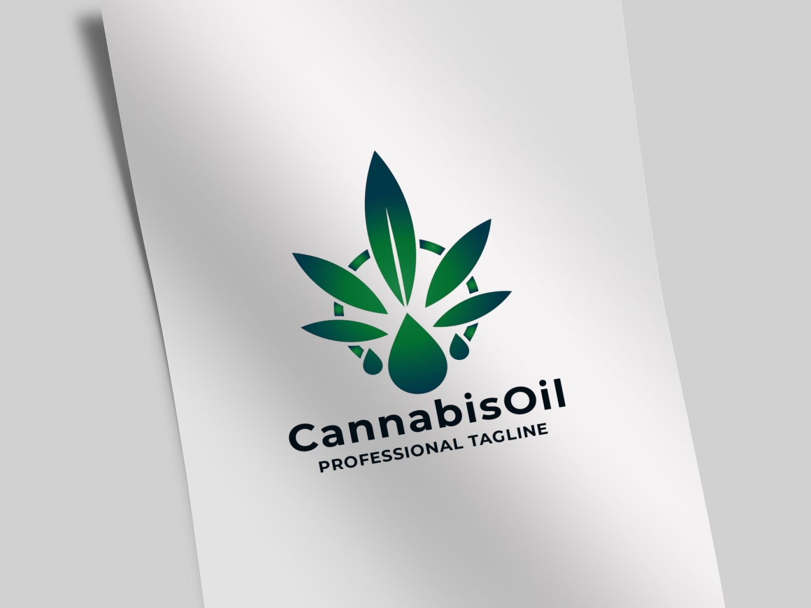 Cannabis Oil Logo Template