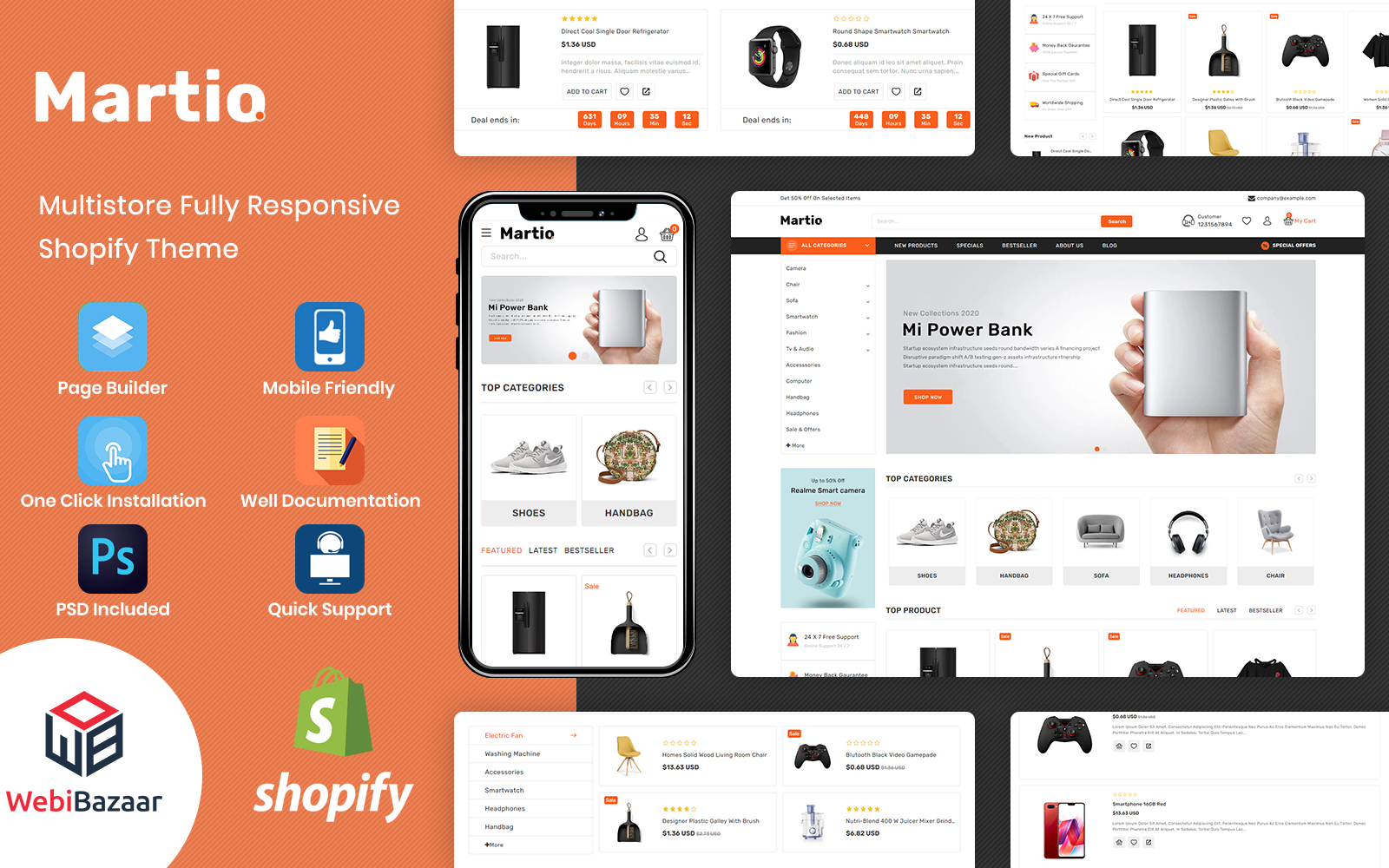 Martio - Minimal & Modern MultiStore Shopify Theme