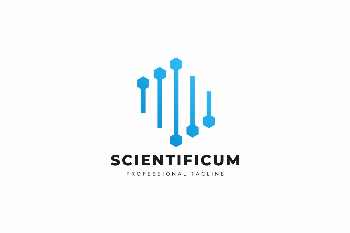 Scientific Hexagon Logo Template