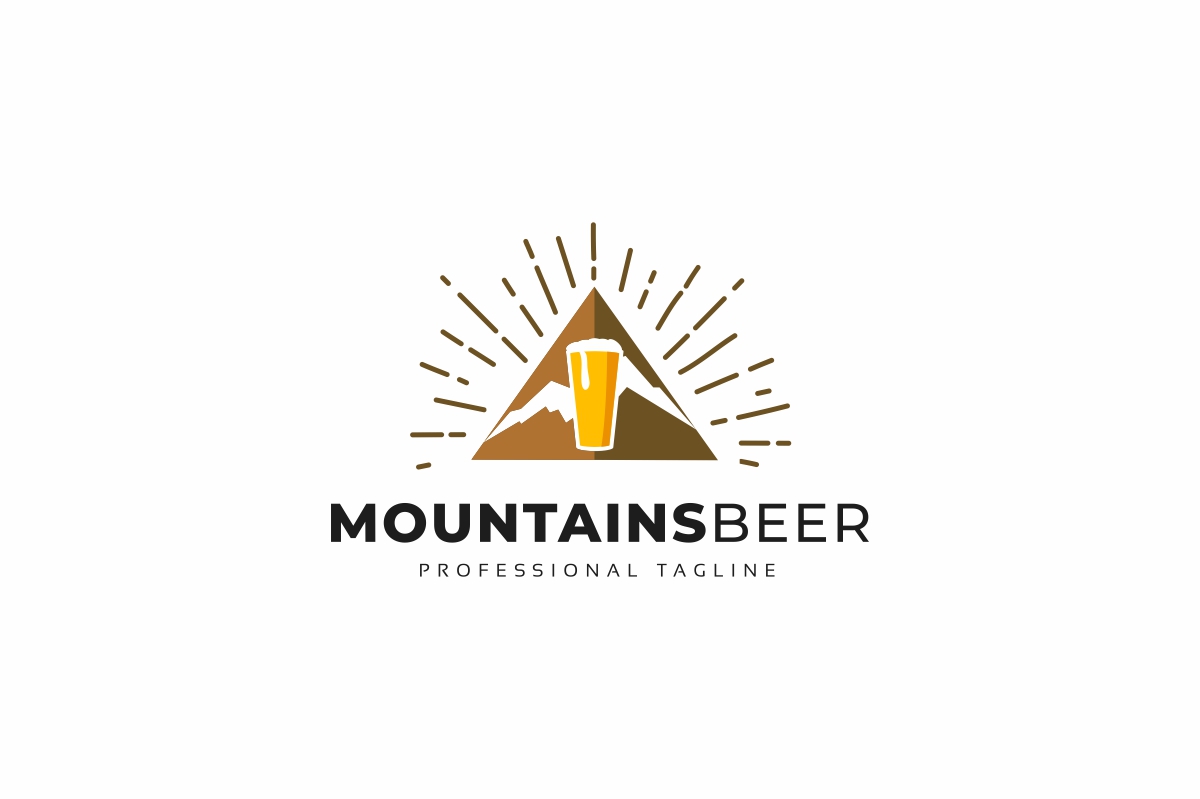 Mountains Beer Logo Template