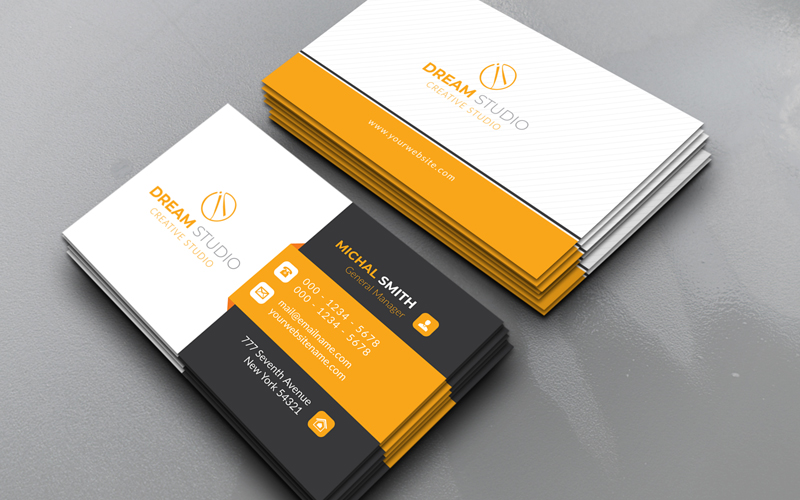 Four Colors Business Card - Corporate Identity Template