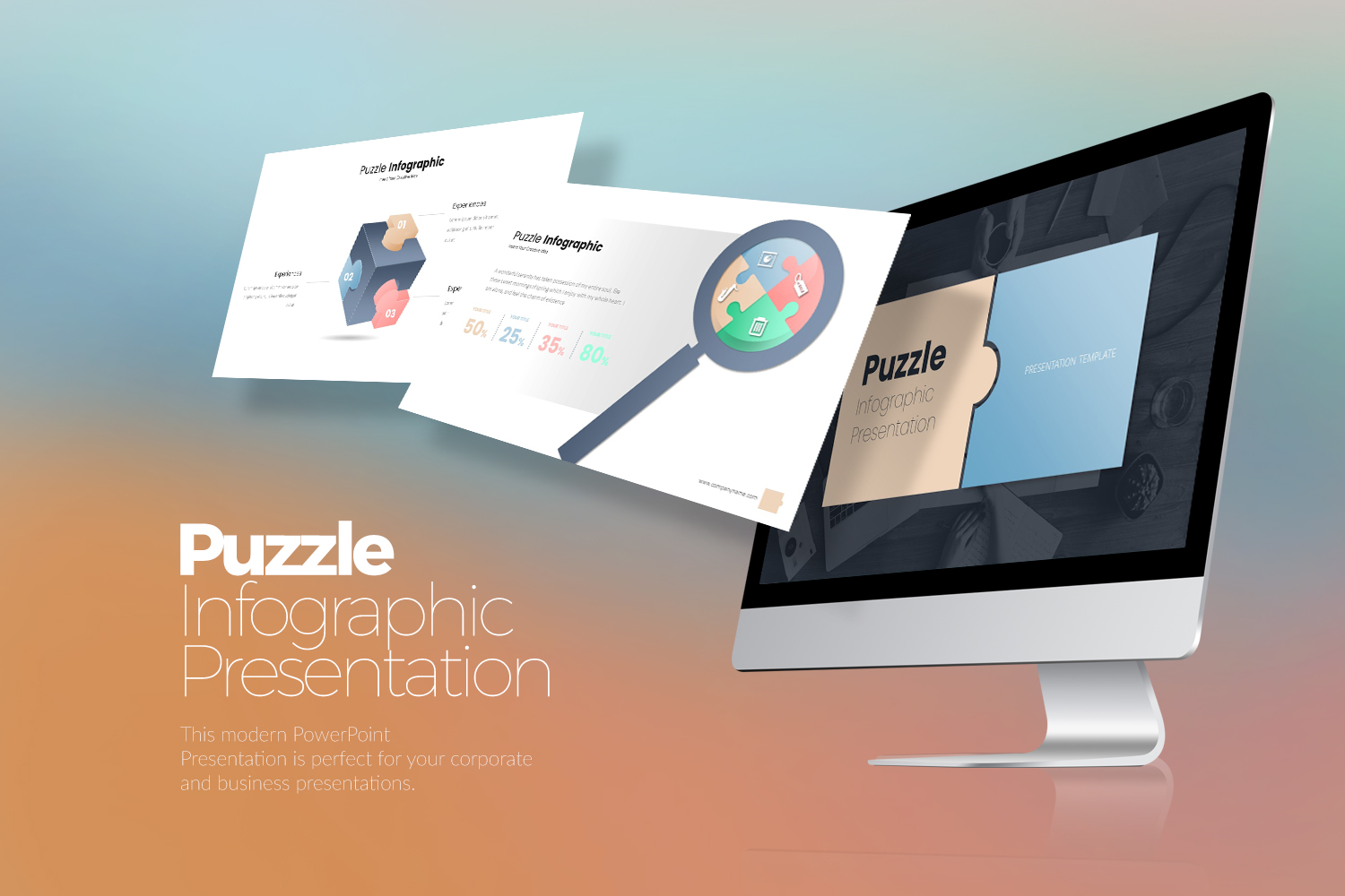 Puzzle Infographic - Keynote template