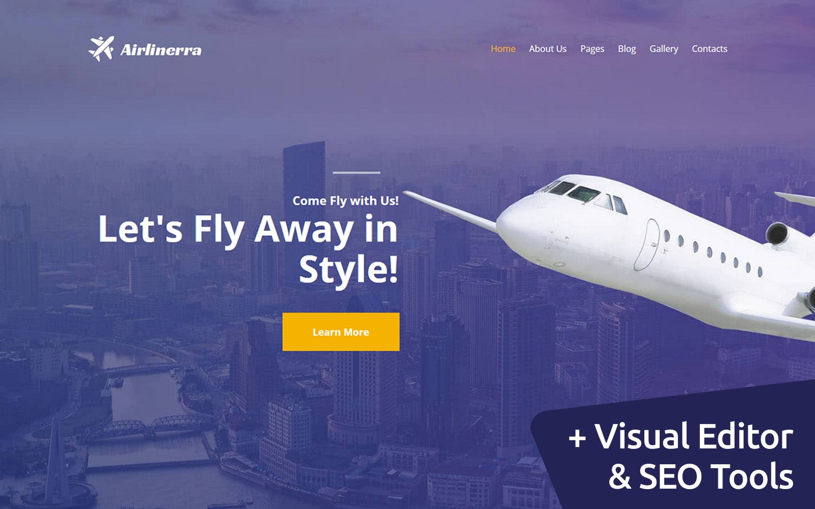 Airlinerra - Private Airline Moto CMS 3 Template