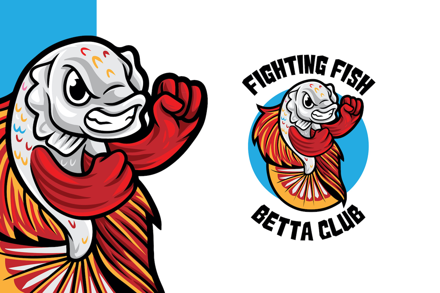 Betta Fish Club Logo Template