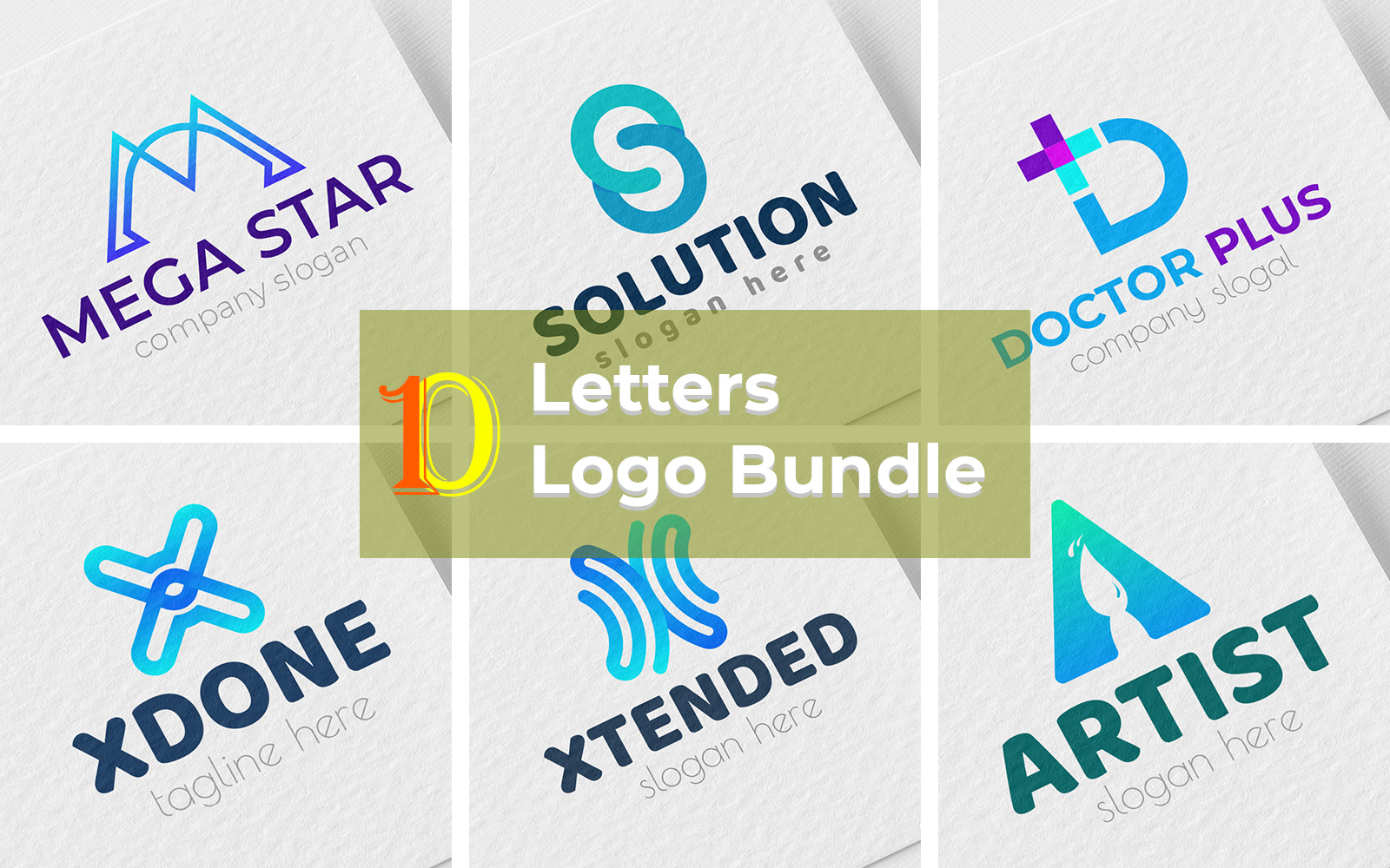 Bundle of 10 Professional Letters Logo Template