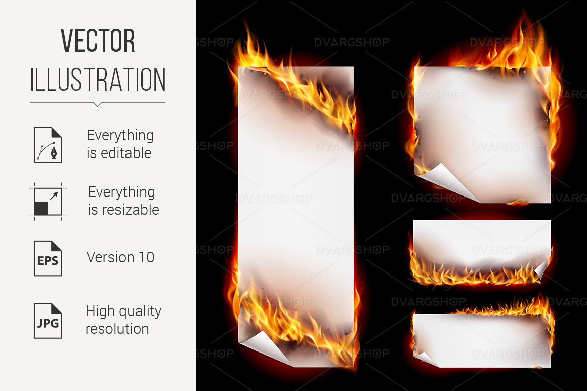 Fire banners - Vector Image