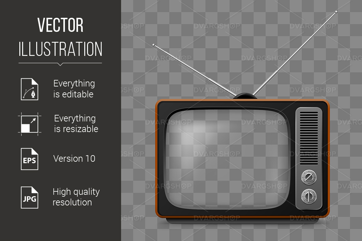 Retro TV - Vector Image