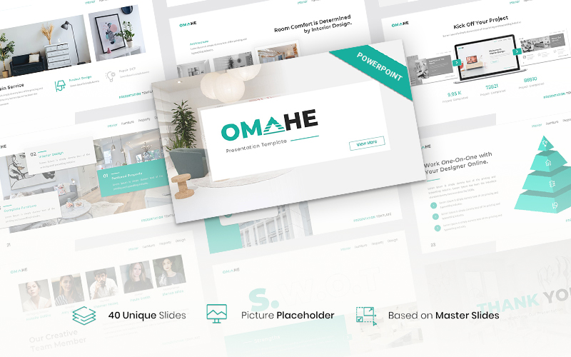 Omahe – Interior Design PowerPoint template