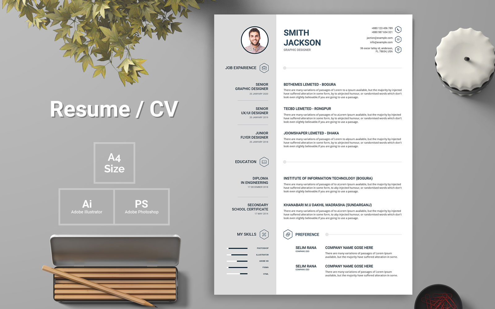 Clean CV Resume Template