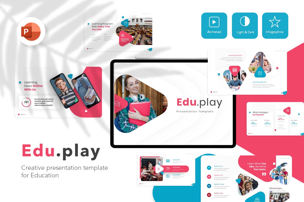Eduplay Smart Education Presentation PowerPoint template
