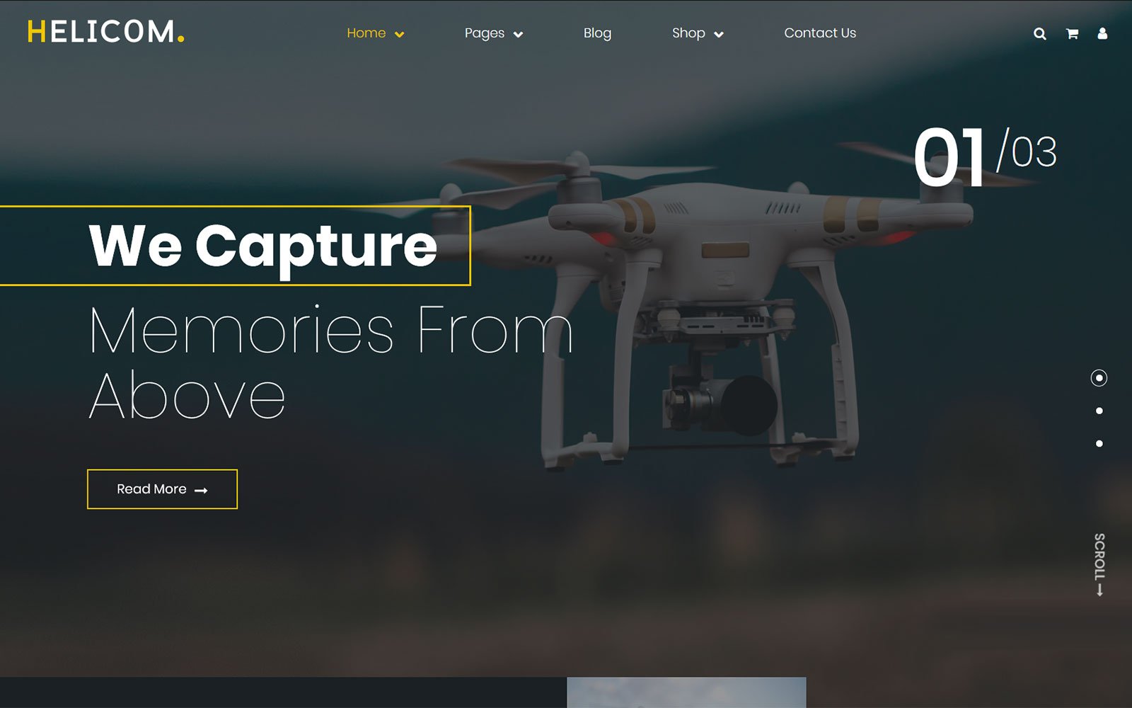 Helicom - drone and copter WordPress Theme