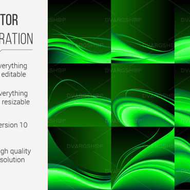 Green Abstract Vectors Templates 116041