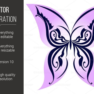 Butterfly Design Vectors Templates 116056