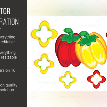 Yellow Peppers Vectors Templates 116067