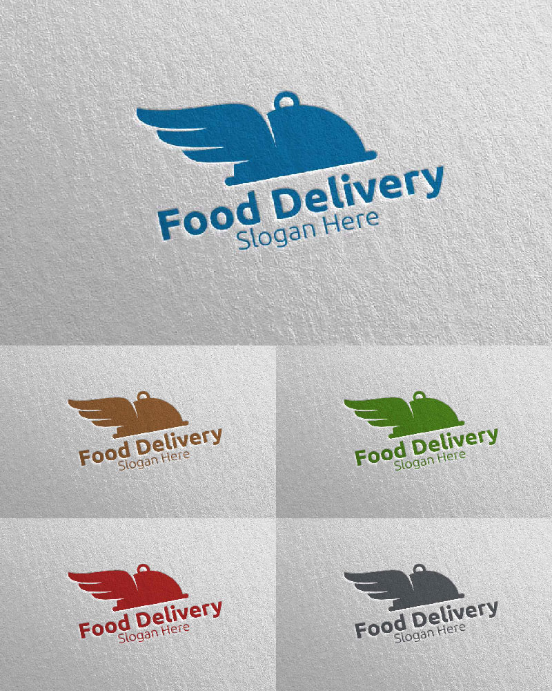 Fast Food Delivery Service 4 Logo Template