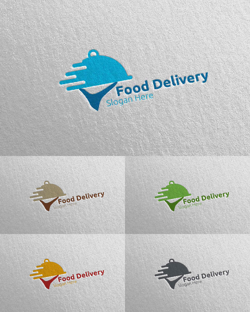 Fast Food Delivery Service 2 Logo Template