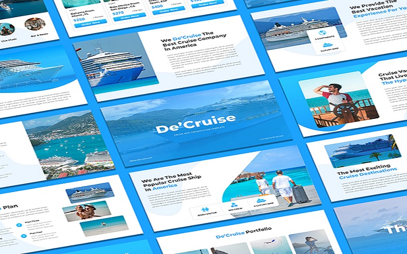 DeCruise - Cruise Ship PowerPoint template