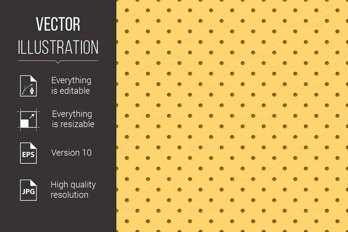 Perforated Yellow Leather - Vector Image