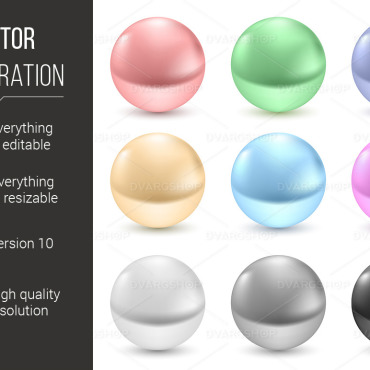 Collection Pearl Vectors Templates 116153