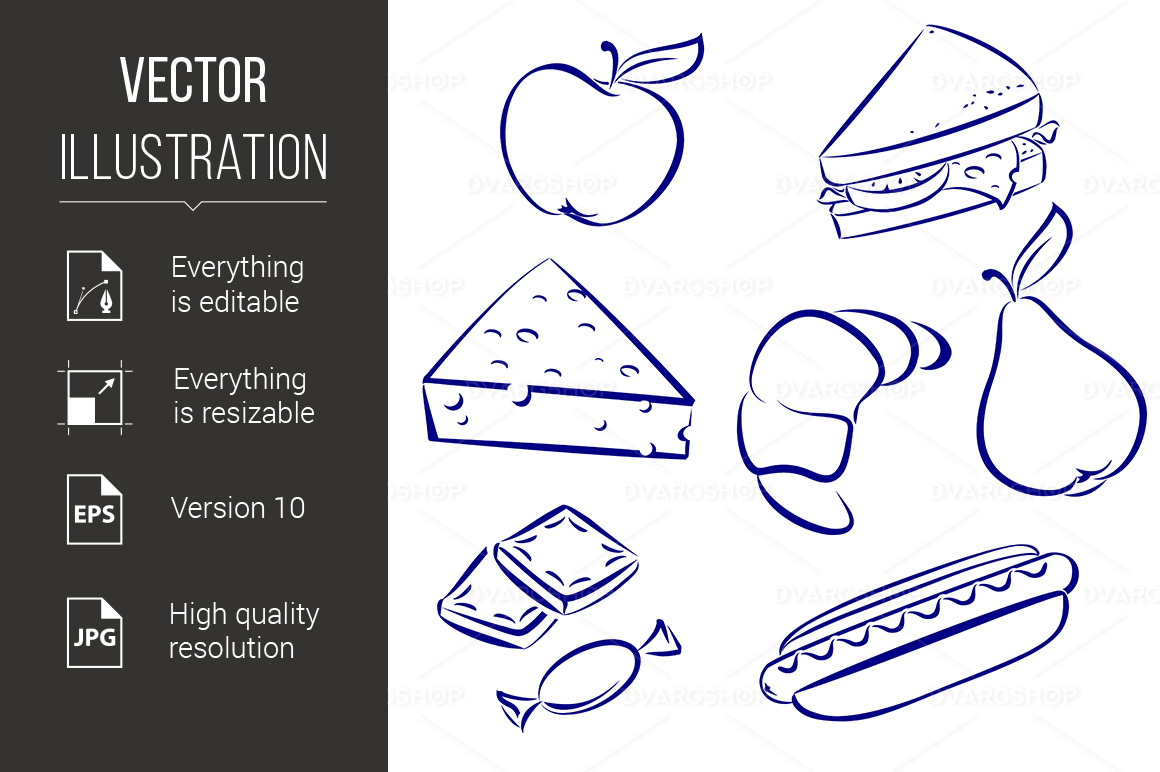 Set a Morning Meal - Vector Image