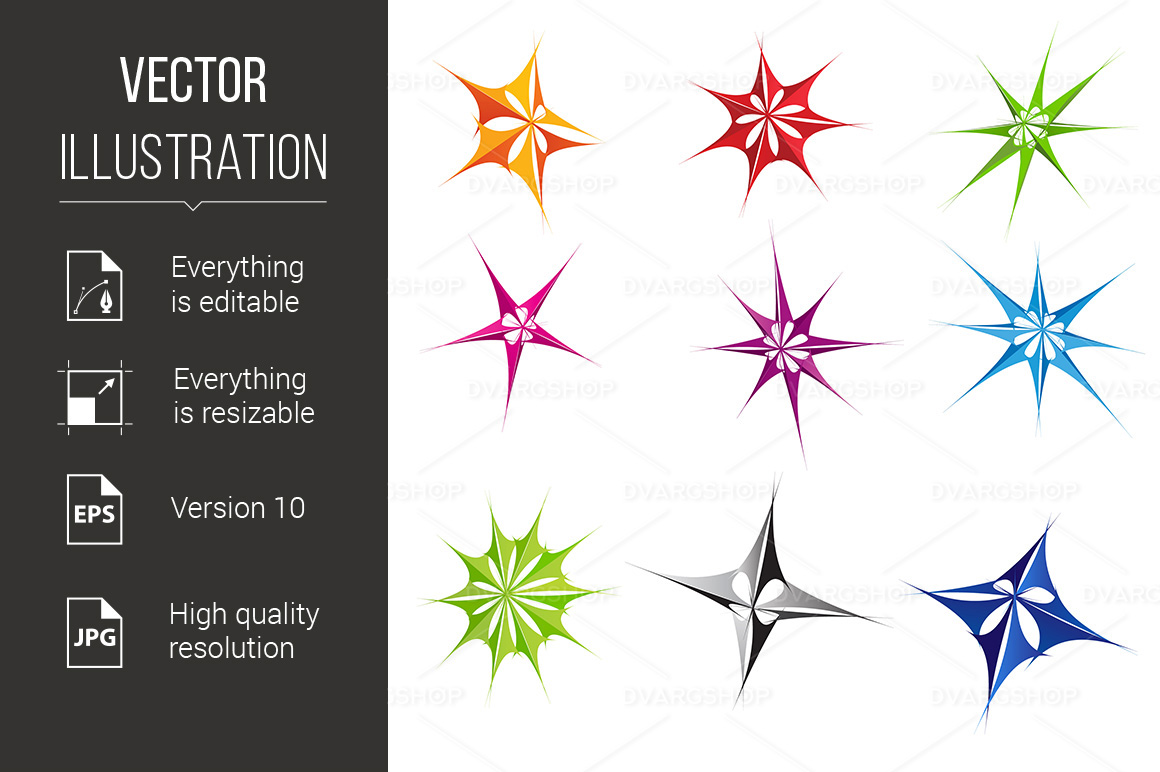 Abstract Stars - Vector Image