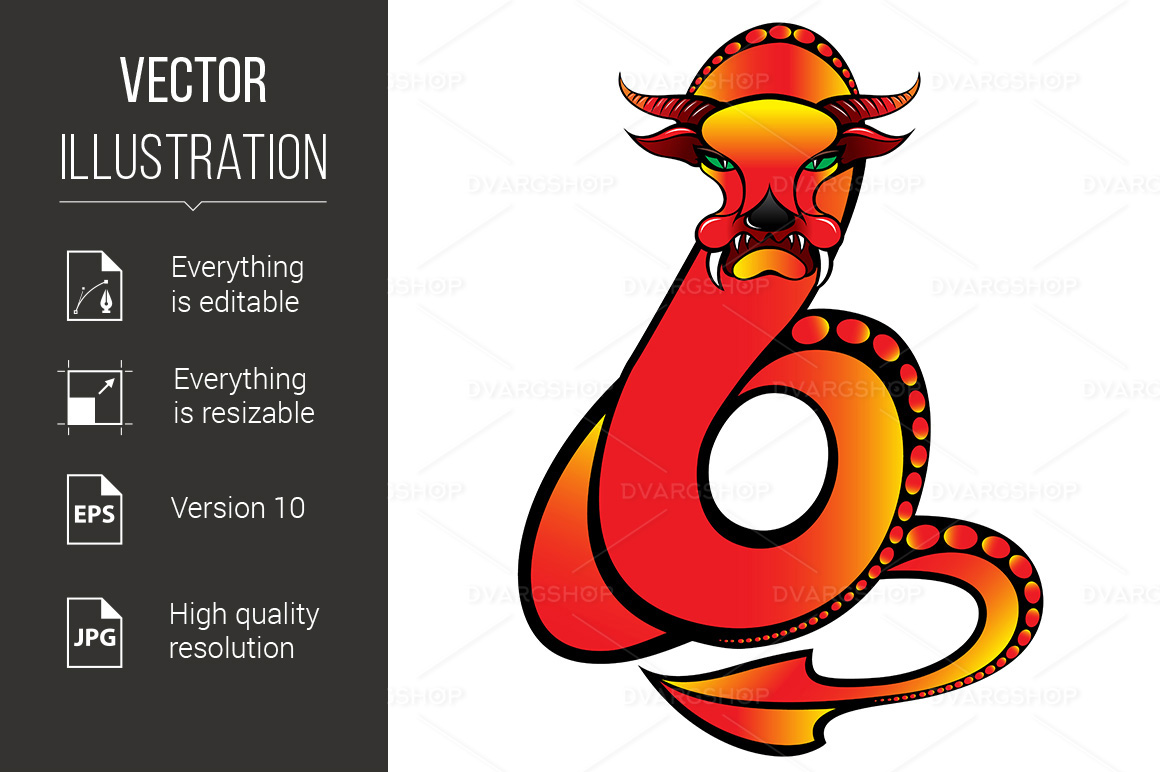 Dragon - Vector Image