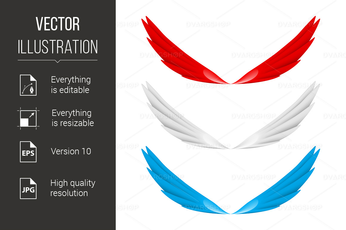 Abstract Colorful Wings - Vector Image