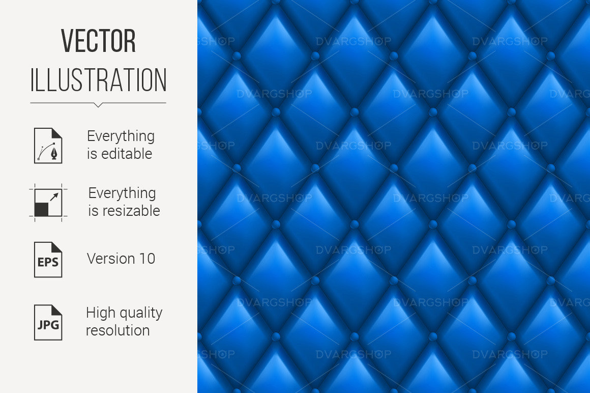 Blue Leather Background - Vector Image