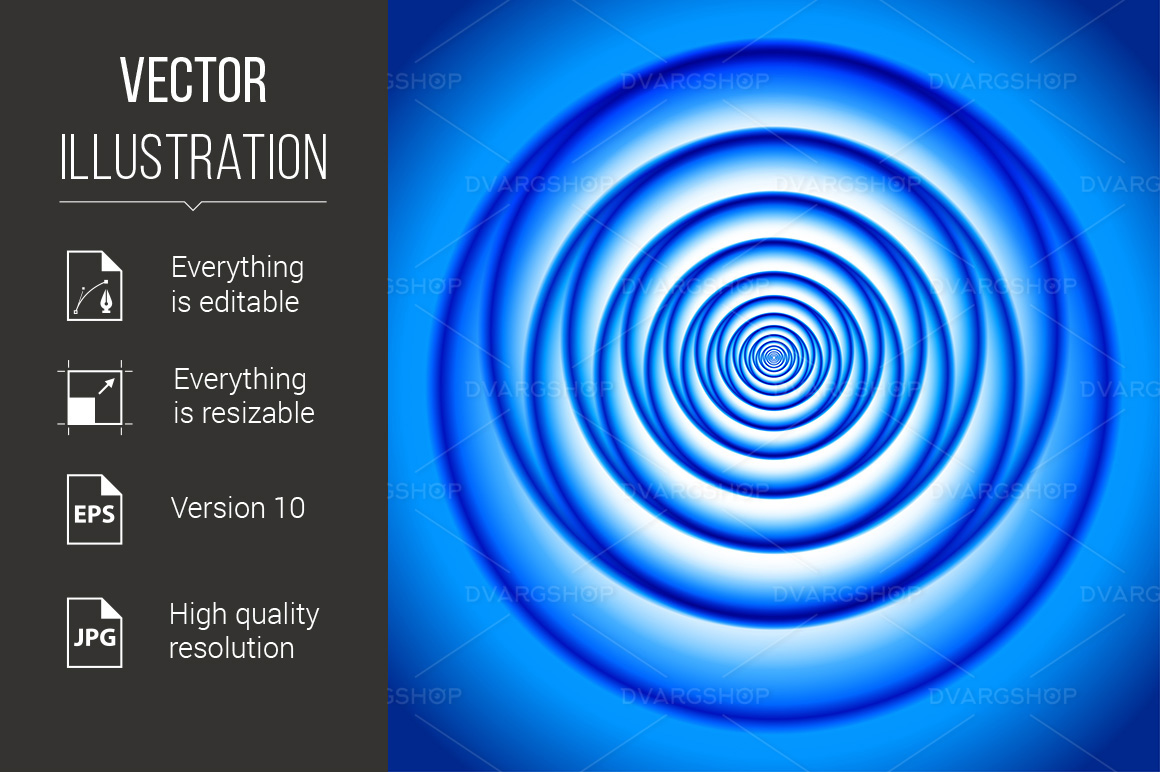 Abstract Blue Vortex - Vector Image