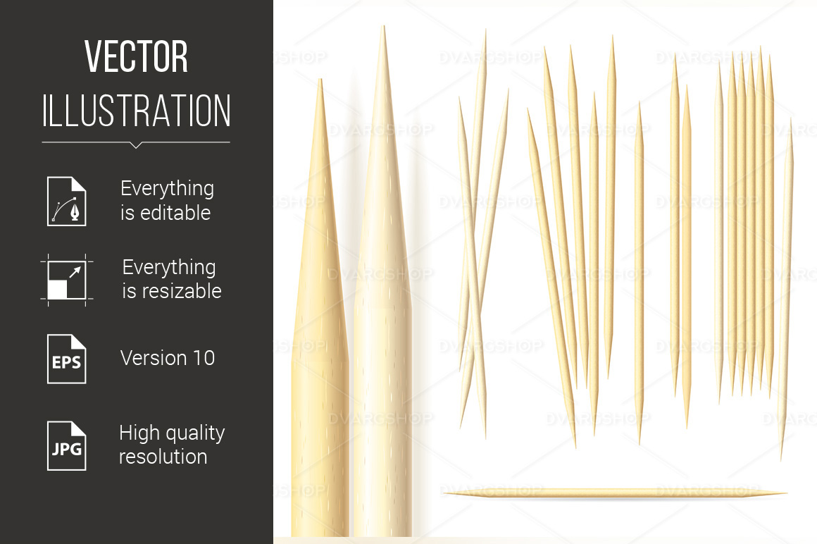 Toothpicks - Vector Image